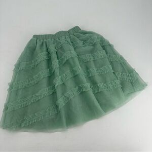 Mini Boden Mint Green Ruffle Tulle Skirt Girls Kids 3 4